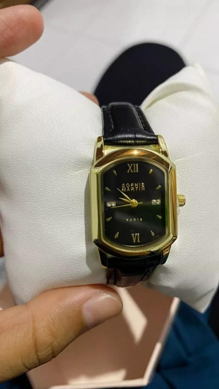 Sophie Martin Jam Tangan Wanita Hype Croco Watch - Black