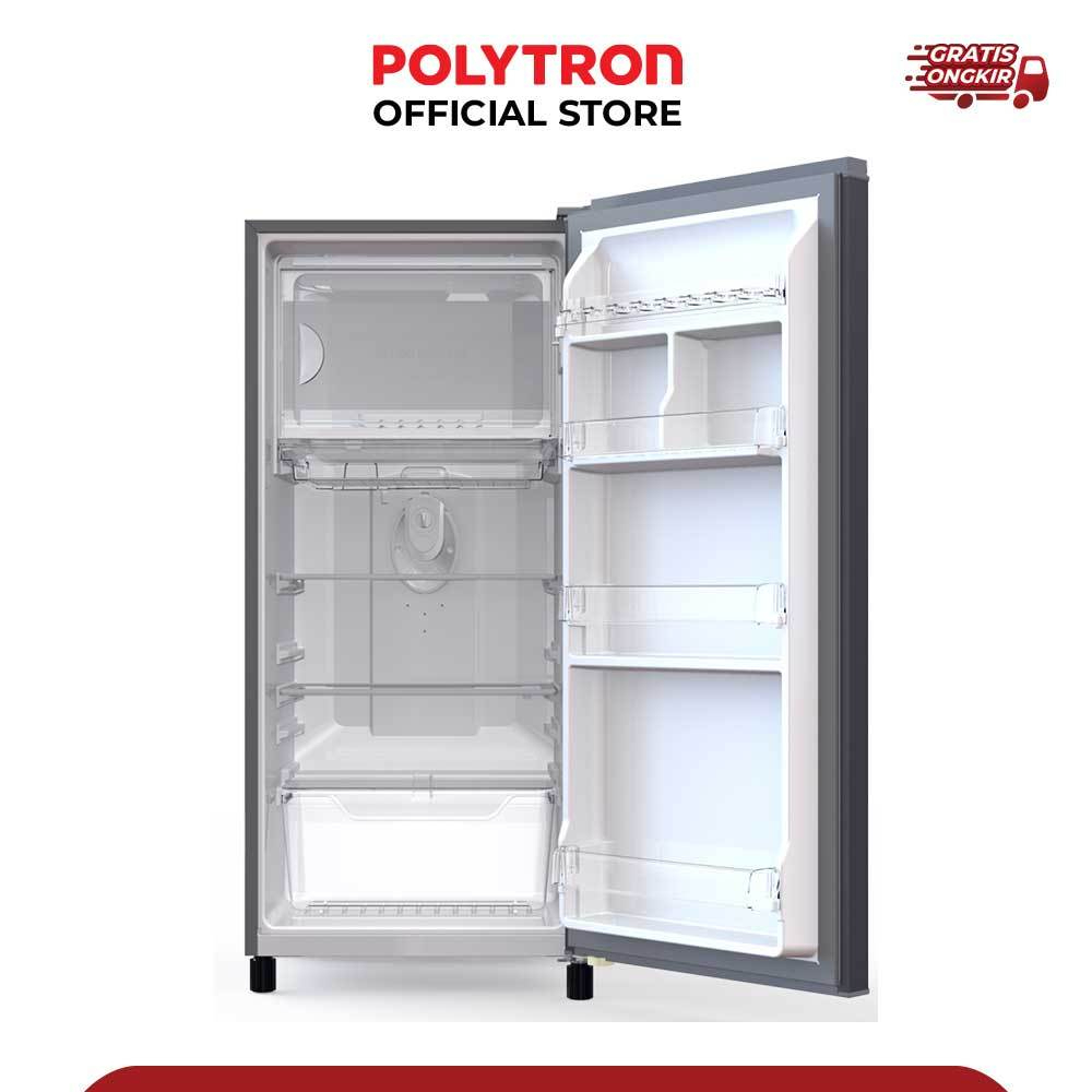 RF002 - POLYTRON Kulkas 1 Pintu Metallic 180 Liter PRB 189R